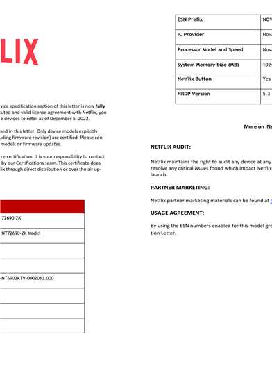 Novatek Scaling Letter